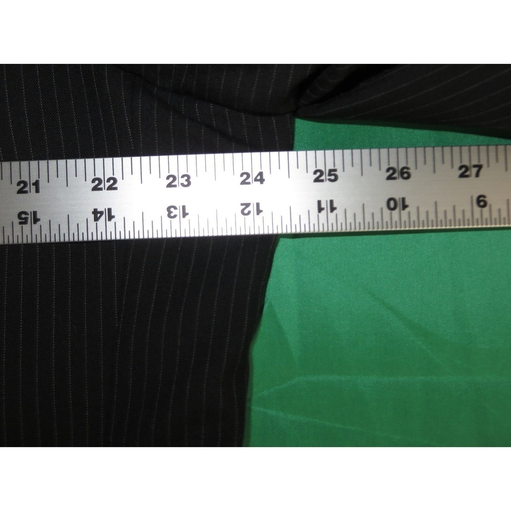 Jos. A. Bank Mens 46R Pinstripe Suit 100% Wool Charcoal Grey 2-Piece 40x26 Pants - Picture 15 of 16